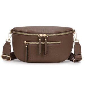 Vegan Leather Crossbody Bag Women Adjustable Sling Purse